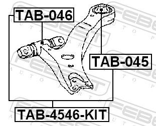 Сайлентблок нижнего переднего рычага на Lexus RX 300/330/350/400H U3