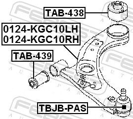 Сайлентблок переднего рычага 48654B2010000 Daihatsu