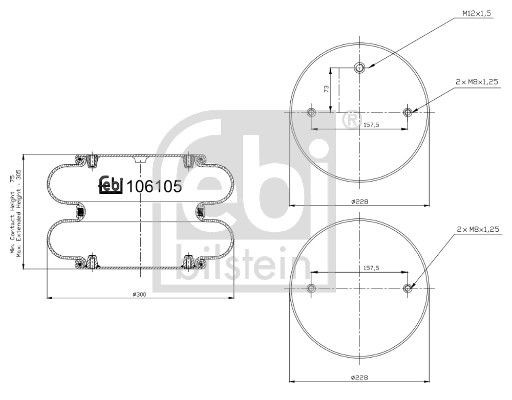 Рессора пневматической подвески Auger AU343002P22 цена, от 62.81 USD