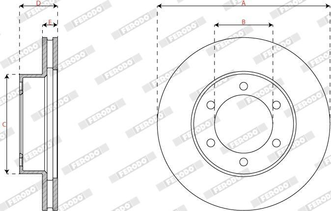 Тормоз дисковый передний Ferodo DDF2435 цена, от 59.52 USD