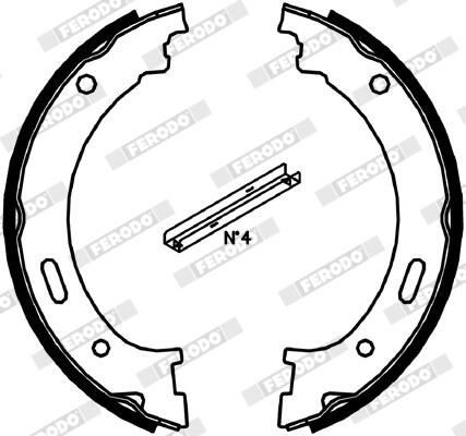 Тормозные колодки стояночного тормоза Ferodo FSB4058 цена, от 39.90 USD