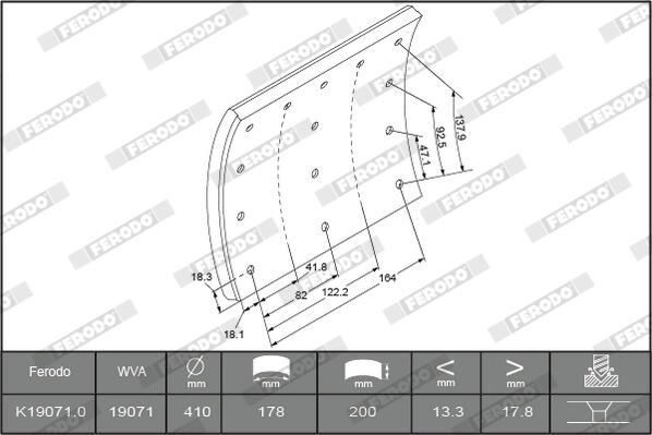 Купить 3095169S1 Volvo Задние барабанные тормозные колодки