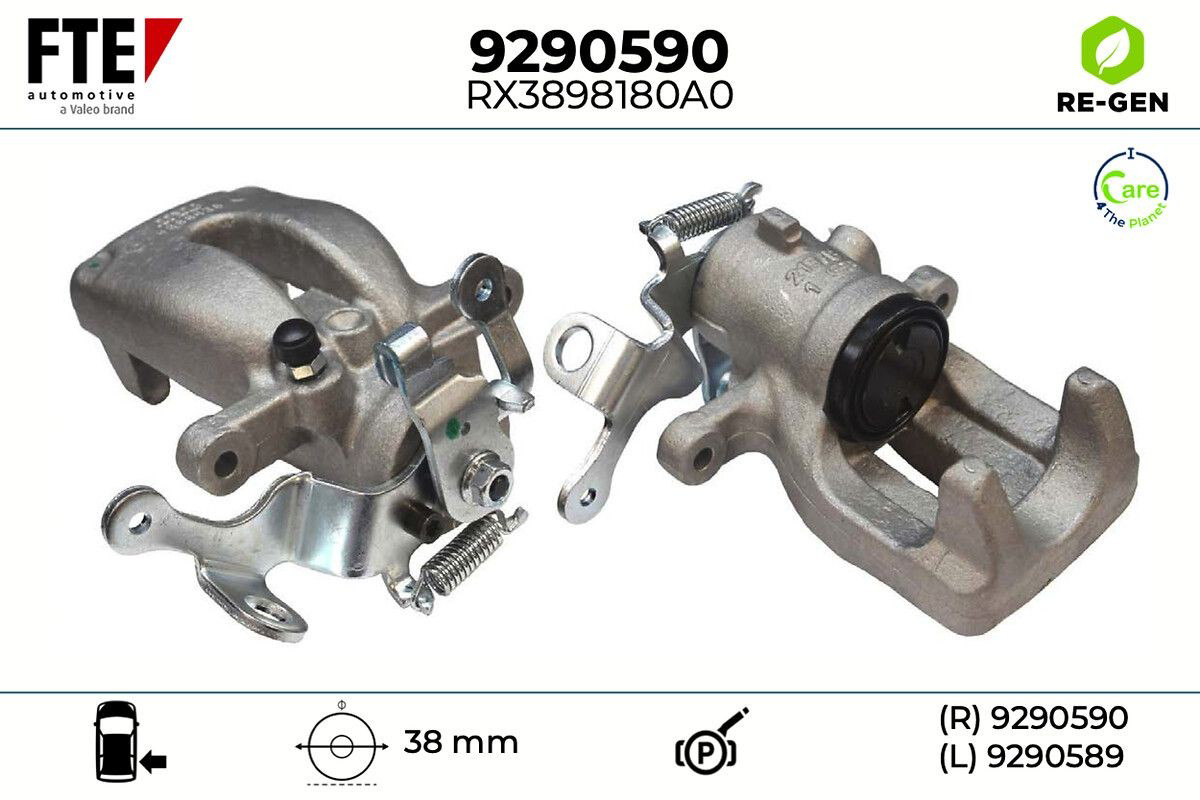 9290590 FTE Суппорт тормозной задний правый