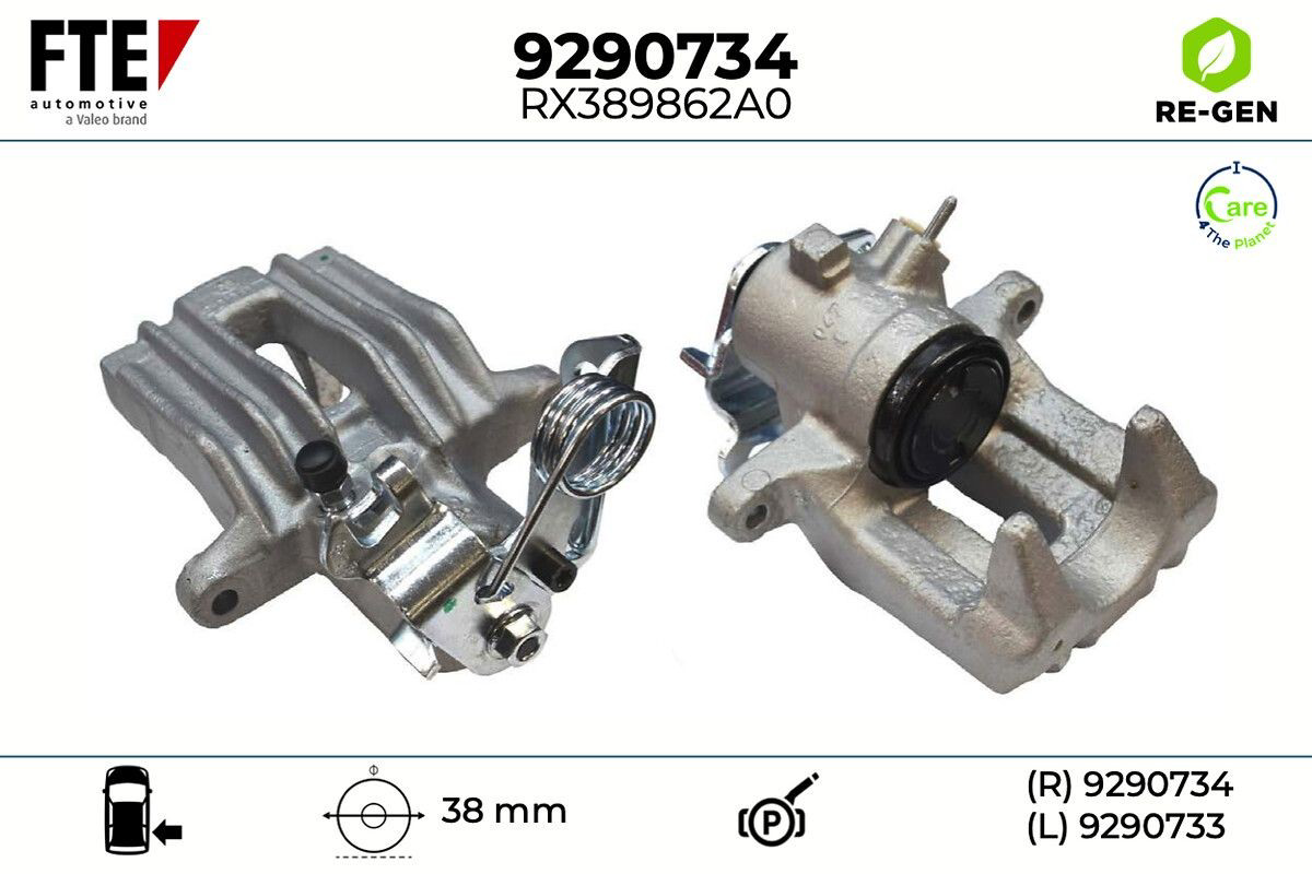 9290734 FTE Суппорт тормозной задний правый