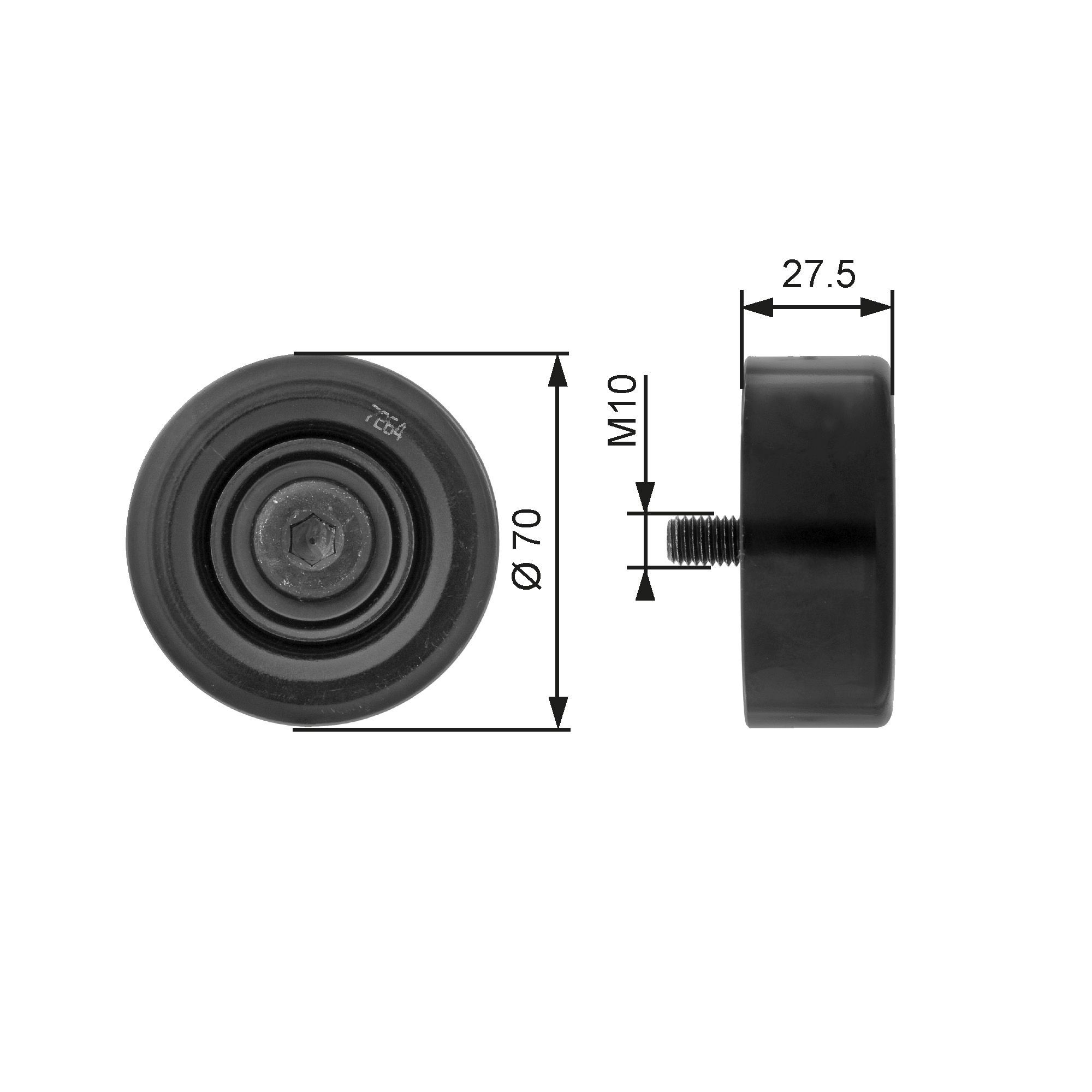Паразитный ролик приводного ремня Gates T36206 цена, от 12.92 USD