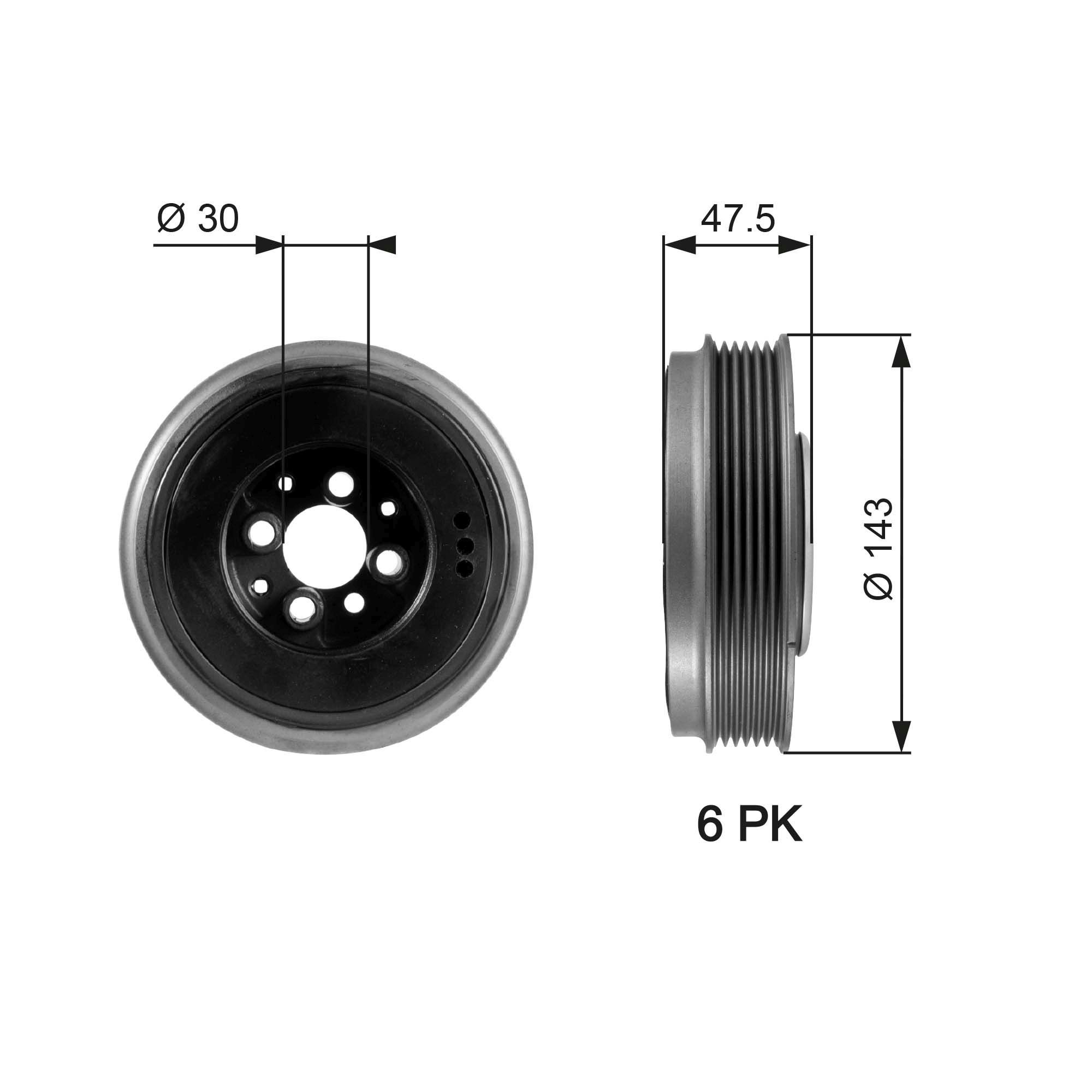Шкив коленчатого вала на Volkswagen Polo III 6KV2