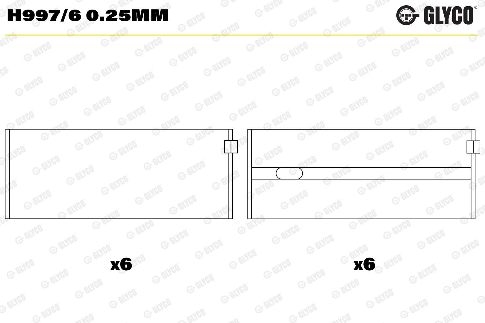 6020300640 Mercedes Комплект подшипников скольжения коленвала