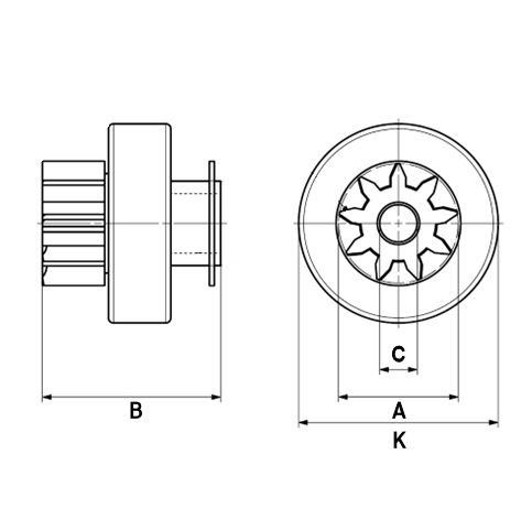  Бендикс стартера Daihatsu Terios 2