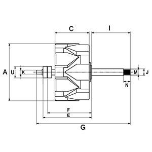 Ротор генератора Mercedes A0001546315