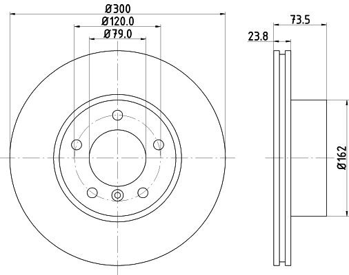 Тормоз дисковый передний HELLA 8DD355111921 цена, от 50.52 USD