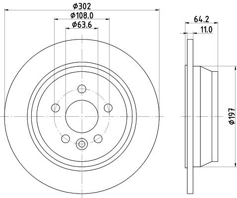 8DD355126781 HELLA Дисковый тормоз