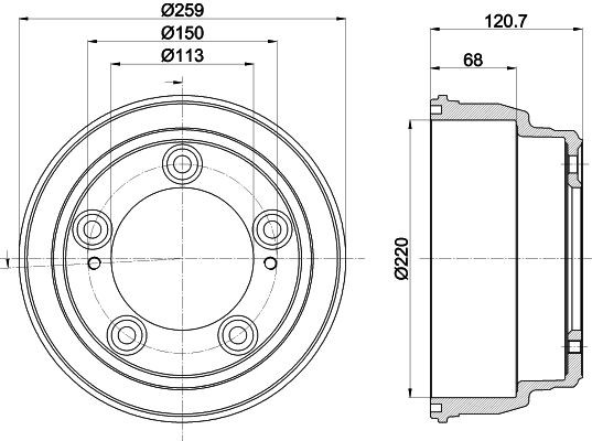 Купить 584114F000 Hyundai/Kia Тормозной барабан