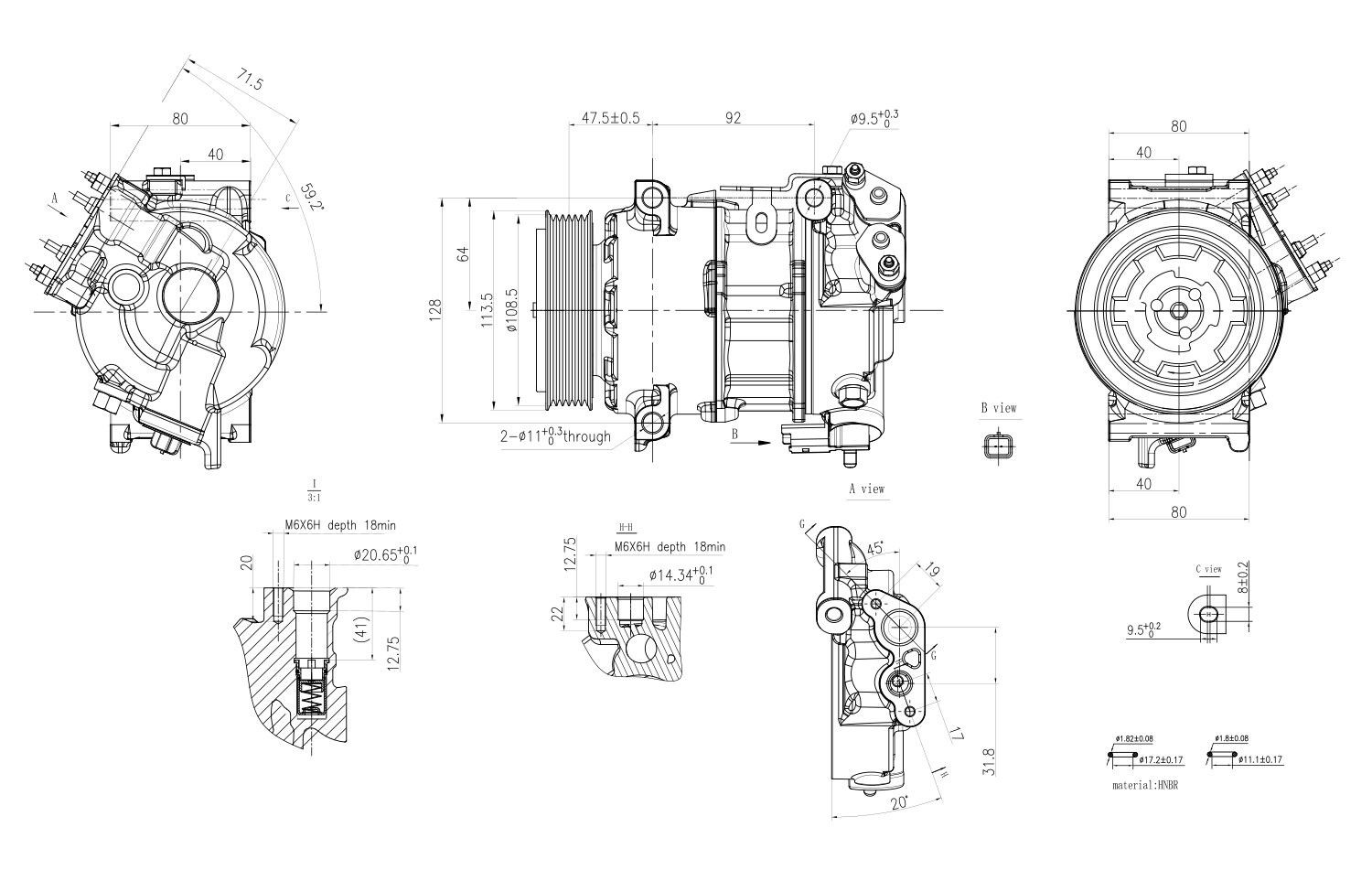 Купить Компрессор кондиционера Пежо 308 II LB, LP, LW, LH, L3