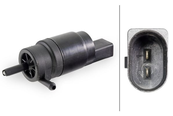 Купить 8TW006848021 HELLA Моторчик омывателя переднего стекла