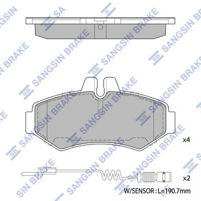 Колодки тормозные дисковые комплект на Volkswagen LT 28-35 II 2DB, 2DE, 2DK