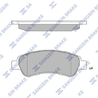 SP1727 Hi-q Колодки тормозные дисковые комплект