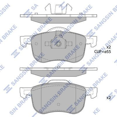 Колодки передние на Volvo S80 I TS, TH, KV