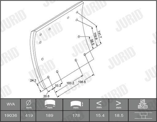 Купить 1903601070 Jurid/Bendix 