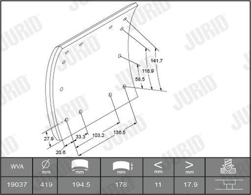  1903601070 Jurid/Bendix