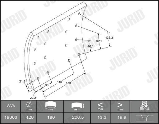 Накладка тормозная передняя (TRUCK) Jurid/Bendix 1906301070 цена, от 178.32 USD