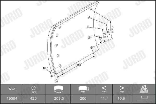 Накладка тормозная задняя (TRUCK) Textar 19094180008T099 цена, от 61.16 USD