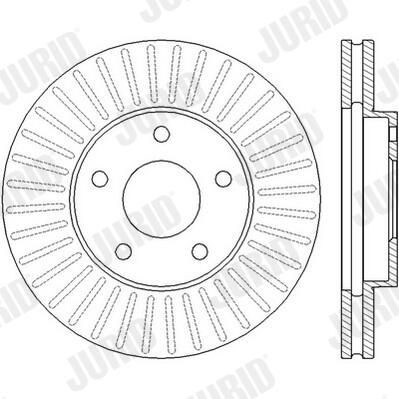 Тормоз дисковый передний Jurid/Bendix 562441JC цена, от 53.60 USD