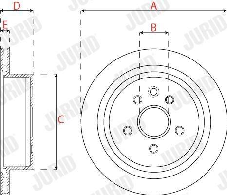 Задний тормозной диск Jurid/Bendix 562823JC цена, от 55.65 USD