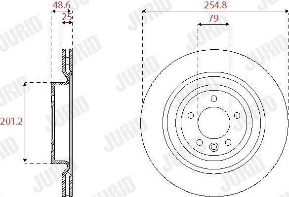 Купить 563250JC1 Jurid/Bendix Диск тормозной задний