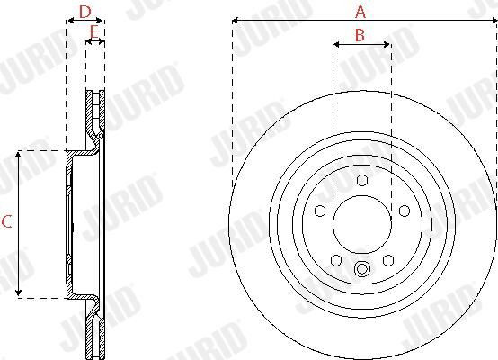 Задний тормозной диск Jurid/Bendix 563250JC1 цена, от 95.60 USD