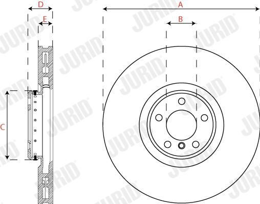 Купить 563281JVC1 Jurid/Bendix Ротор тормозной