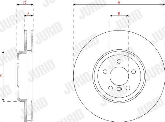 Тормоз дисковый передний Jurid/Bendix 563283JC1 цена, от 137.23 USD