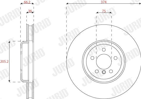 Купить 563283JC1 Jurid/Bendix Ротор тормозной