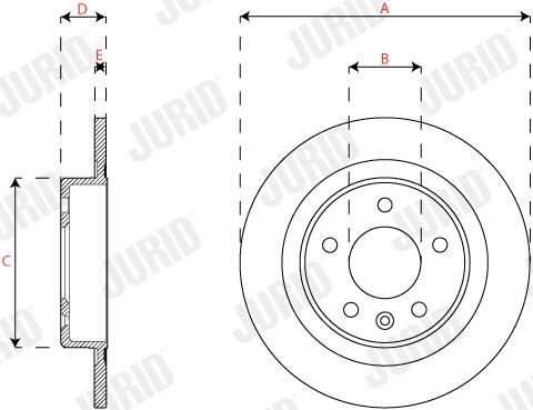 Задний дисковый тормоз Jurid/Bendix 563311JC