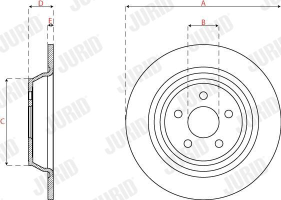 Задний тормозной диск Jurid/Bendix 563318JC цена, от 44.02 USD