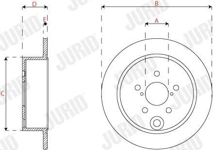 563343JC Jurid/Bendix Дисковый тормоз