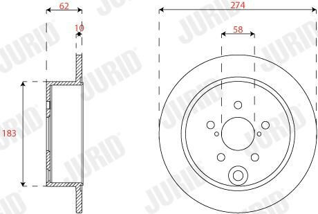 Купить 563343JC Jurid/Bendix Диск тормозной задний