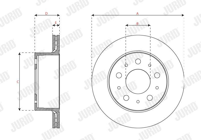 Задний тормозной диск Jurid/Bendix 563355JC1 цена, от 83.29 USD
