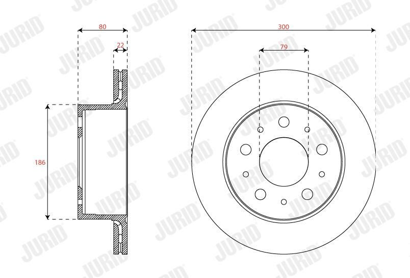 Купить 563355JC1 Jurid/Bendix Диск тормозной задний