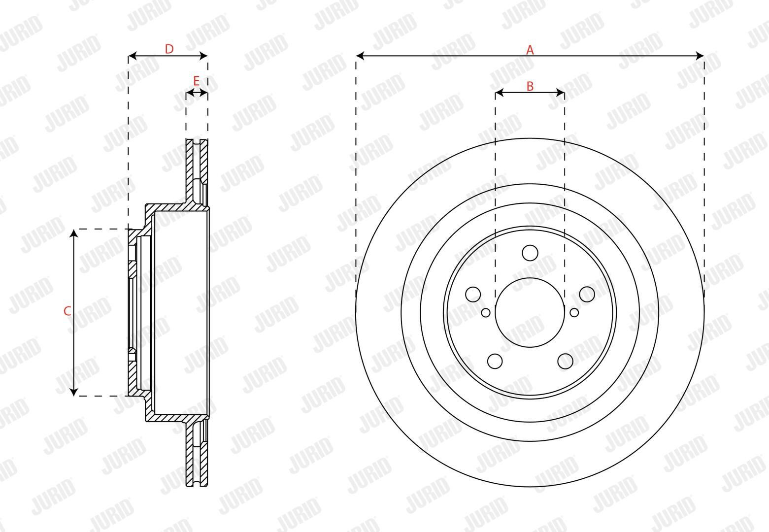 Задний тормозной диск Jurid/Bendix 563438JC цена, от 31.98 USD