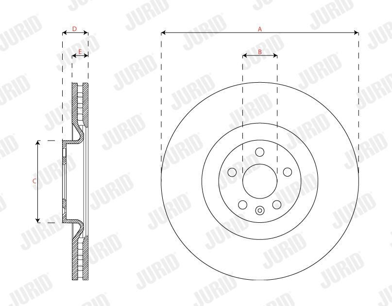 Тормоз дисковый передний Jurid/Bendix 563477JC цена, от 88.43 USD