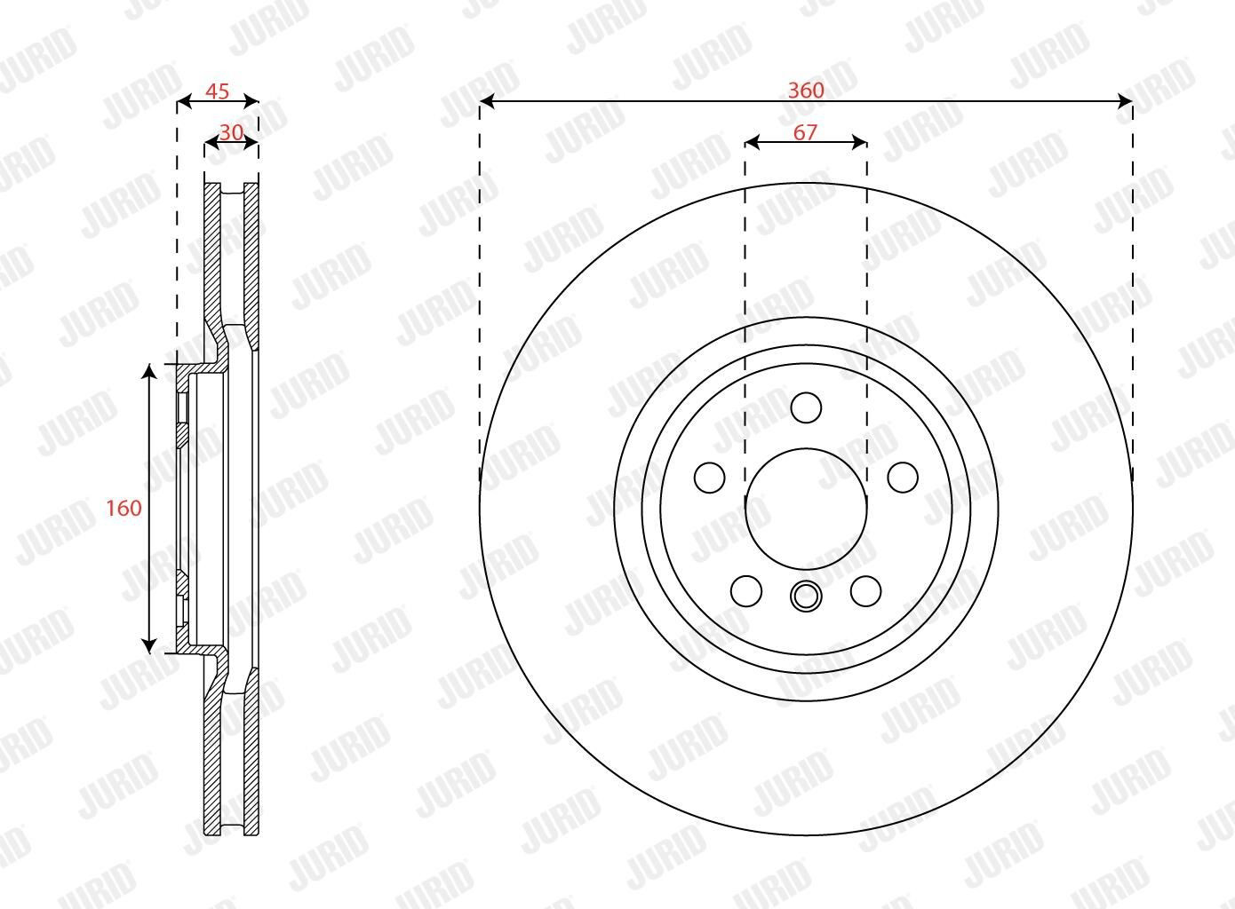 Тормоз дисковый передний Jurid/Bendix 563668JC1 цена, от 137.24 USD