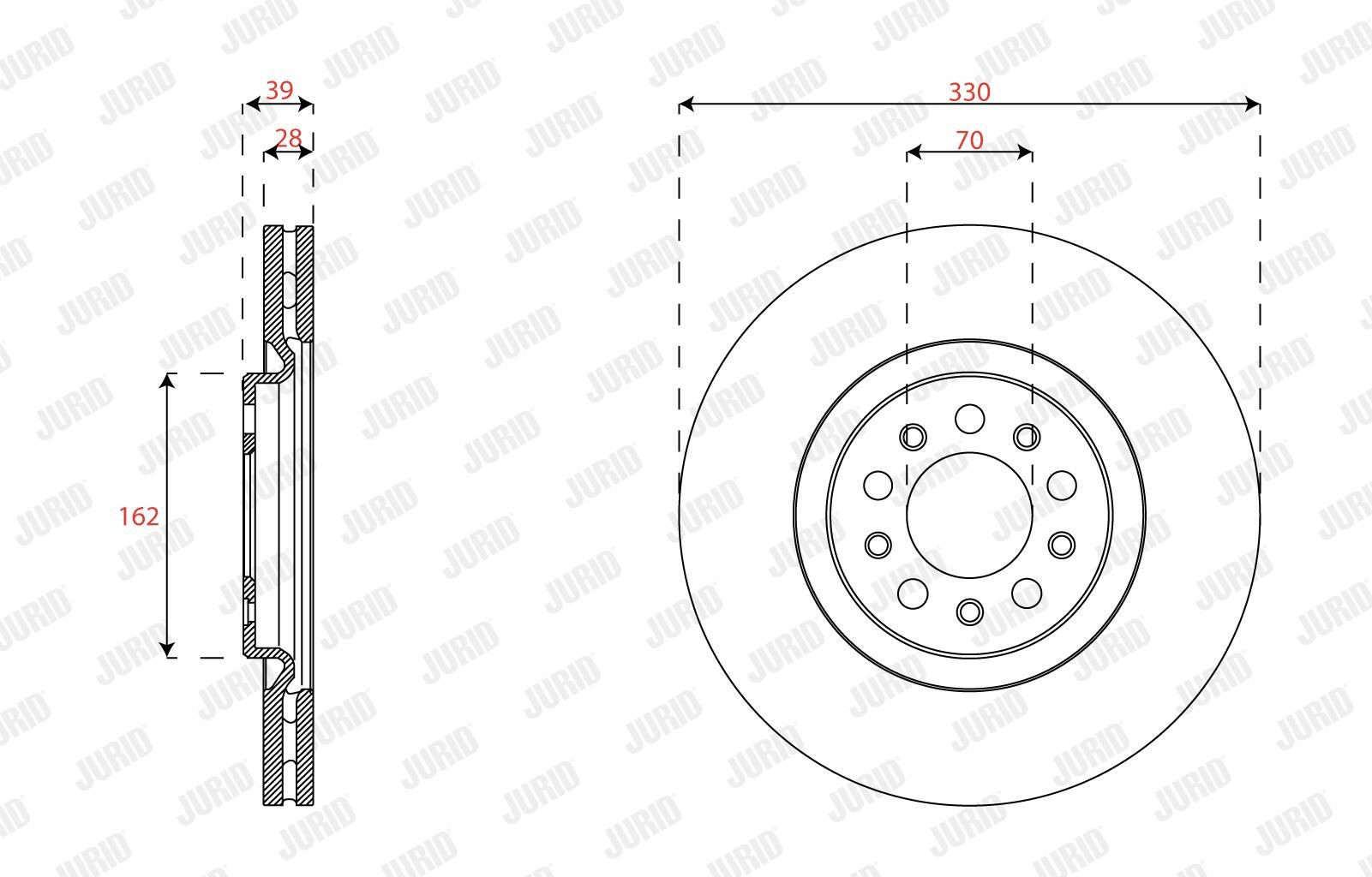 Тормоз дисковый передний Jurid/Bendix 563683JC1 цена, от 107.21 USD