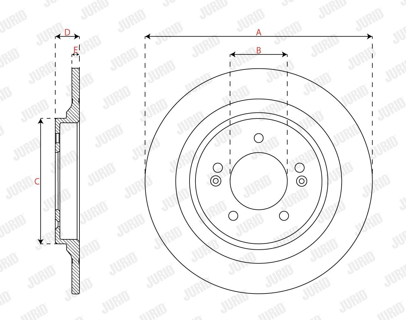 Задний тормозной диск Jurid/Bendix 563744JC цена, от 33.82 USD