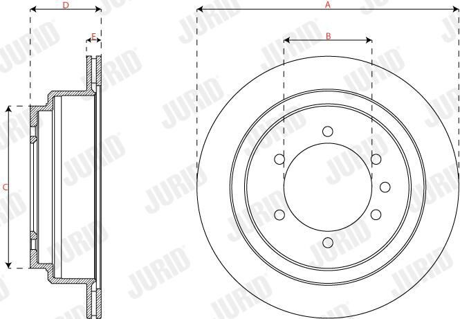 Задний тормозной диск Jurid/Bendix 563864J1 цена, от 37.43 USD