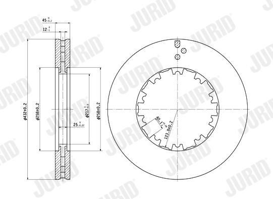 Тормоз дисковый передний Jurid/Bendix 569262J цена, от 162.91 USD