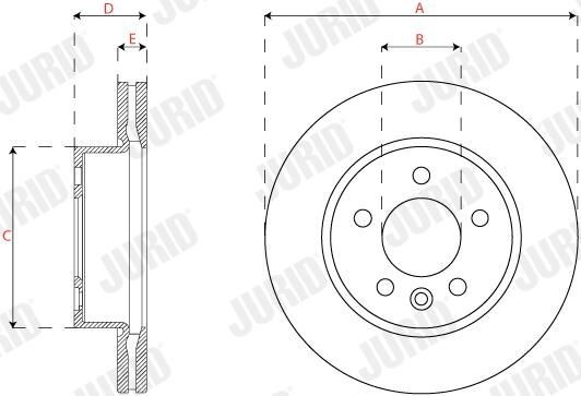 Передний тормозной диск Jurid/Bendix 569276J