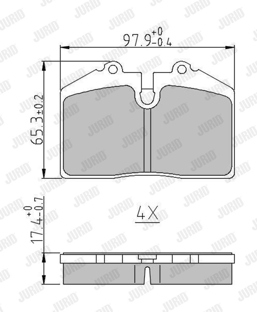 Купить 571348J Jurid/Bendix Колодки тормозные задние, дисковые