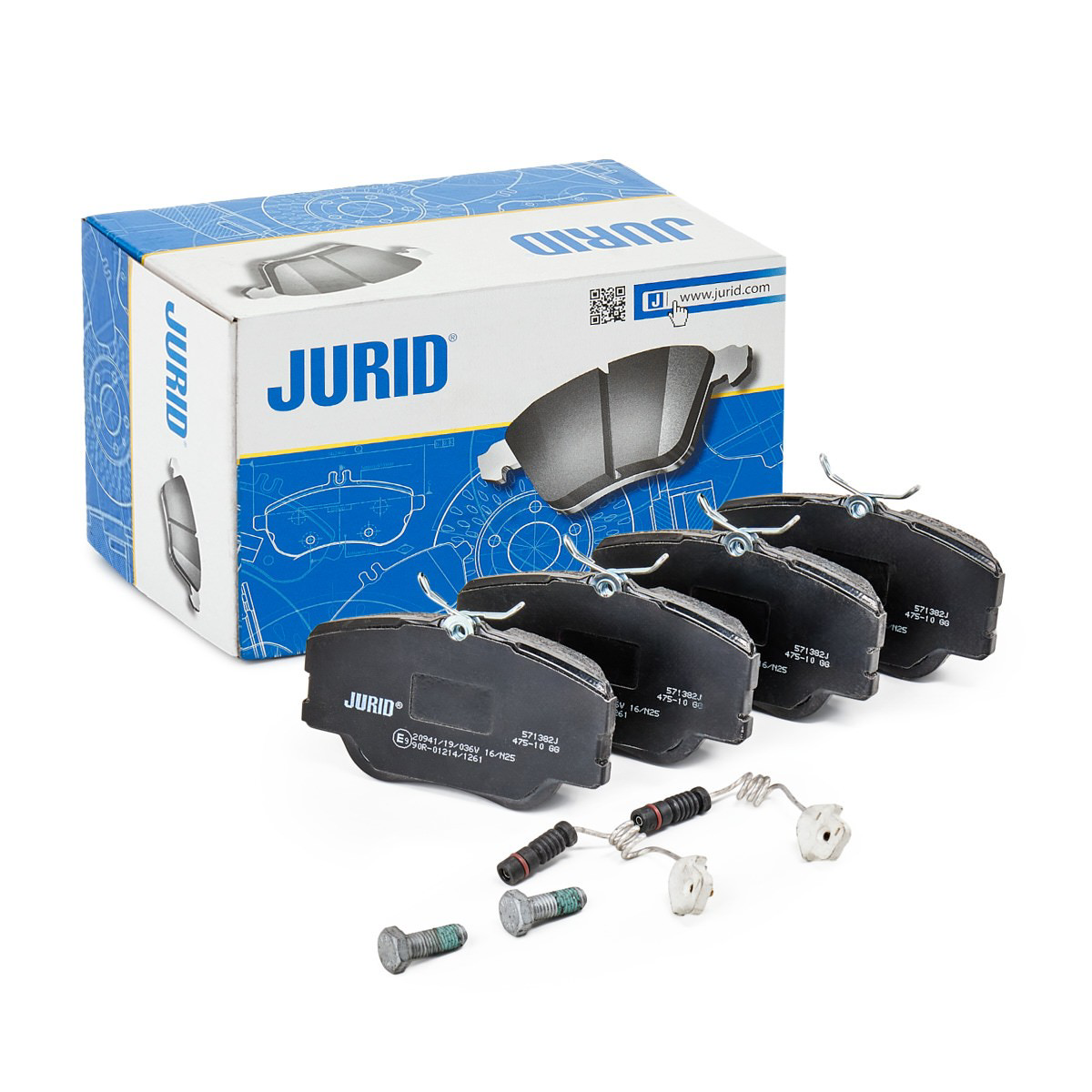 Передние тормозные колодки 571382J Jurid/Bendix