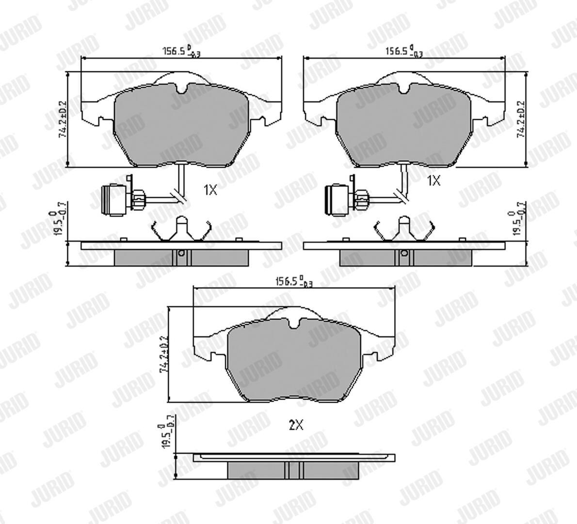 Колодки Jurid/Bendix 571512J цена, от 32.47 USD