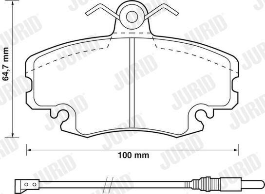 571526D Jurid/Bendix Колодки передние
